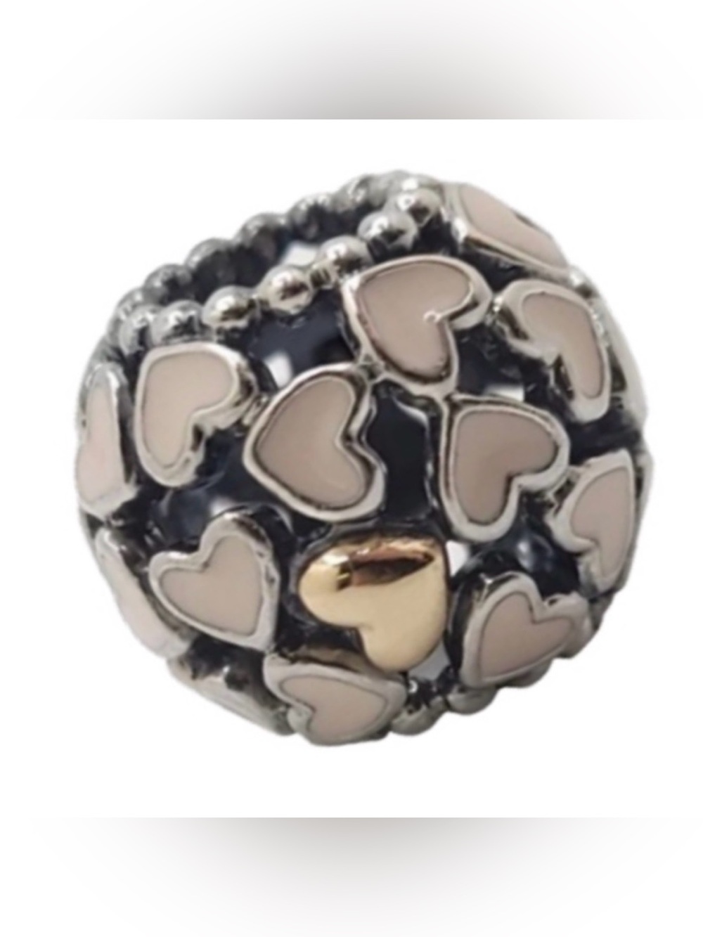 Pandora Abundance of Love Hearts and  &14k Gold Heart Charm ALE925